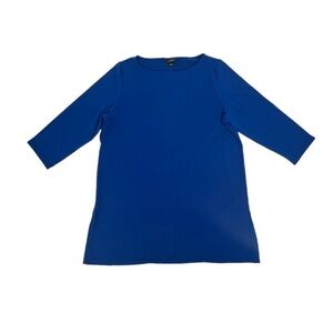 Alfani Blue 3/4 Sleeve Crew Neck Blouse Size Large Women’s